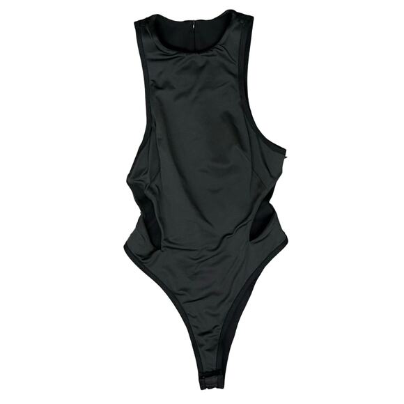 Atoir Black Bianca Racerback Stretchy Scuba Fabric Side Cutouts Bodysuit Sz 2 - Picture 11 of 12